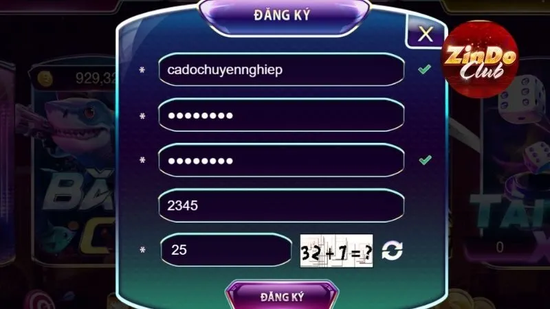 Đăng ký tài khoản hội viên trên Zindo dễ dàng